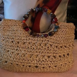 Authentic strawPurseCAPPELLA